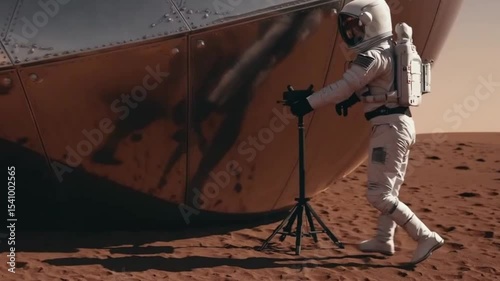 Portrait of astronaut in space suit