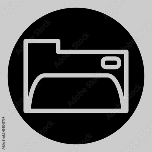 Dark folder icon with document tab.