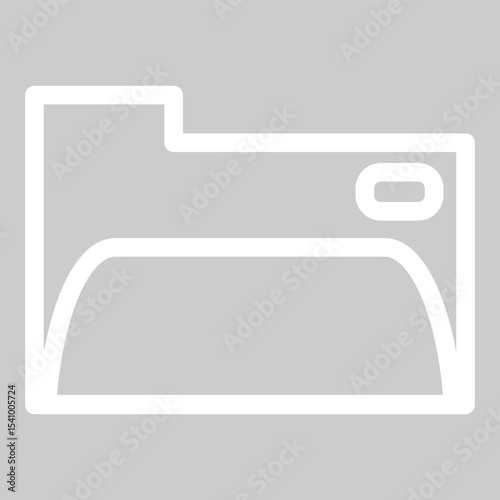 Light outline folder icon for storing digital documents.