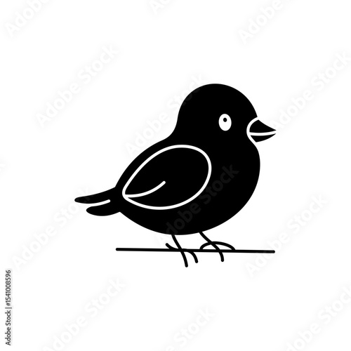 Cute cartoon Bird coloring book illustration vector design templates simple and modern, isolated on white background