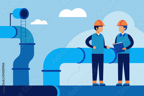 Pipeline Inspection Engineers Collaborating on Pipeline Integrity and Maintenance