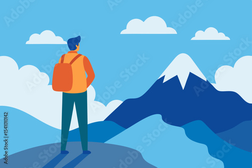 Adventure Awaits Hiking Towards Majestic Mountain Peaks