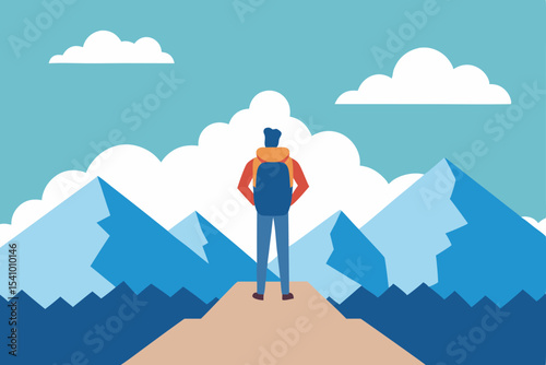 Mountaintop View A Hiker's Journey to Breathtaking Summit Scenery