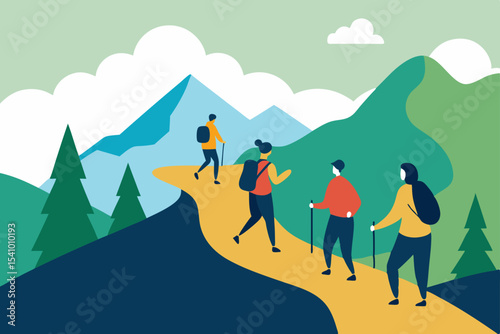 Mountain Hiking Adventure Exploring Nature's Trails