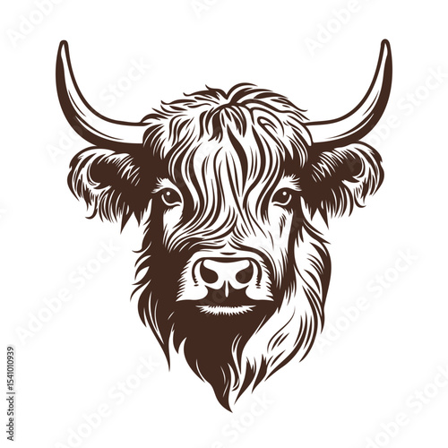 Highland Cow Vector Art