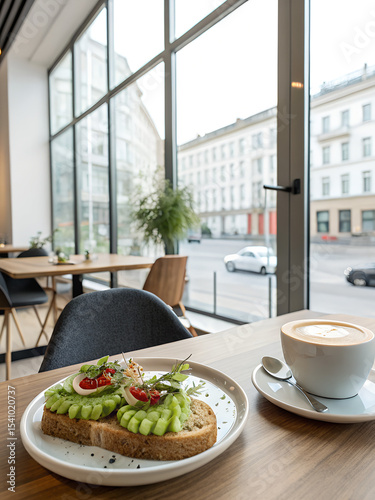 Healthy Avocado Toast and Coffee Breakfast Recipe