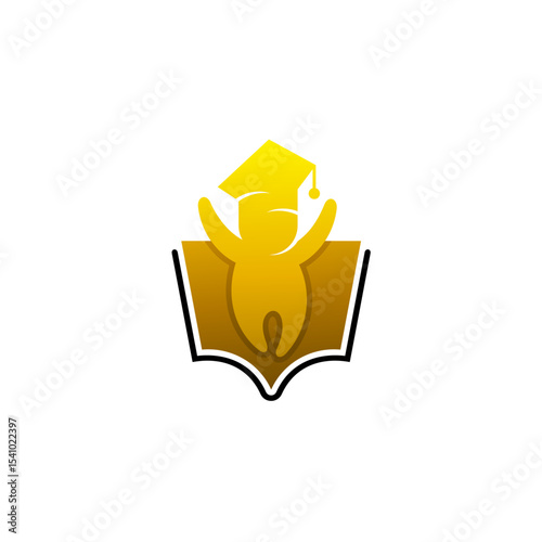 Book logo and student design combination, university of logos