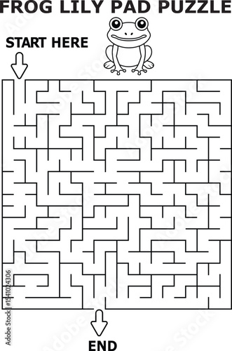 Frog lily pad maze puzzle fun kids activity game
