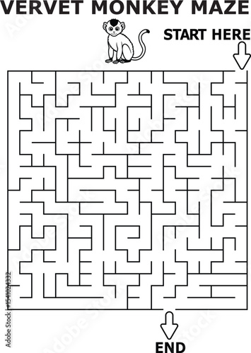 Fun ververt monkey maze activity for kids