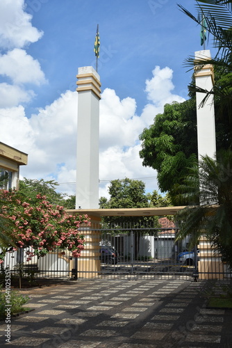 Goiânia, Goiás, Brazil April 10, 2025: Art Deco architecture federal technical school Goiânia old building historical heritage teaching center