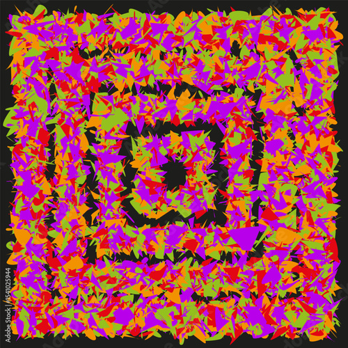 Pixel number one. Mosaic 1 form. Digital figure vector. Abstract red design.