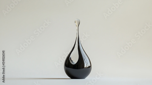The droplet appears suspended in mid-air, weightless and perfect, symbolizing hope for water conservation. isolated on white backdrop