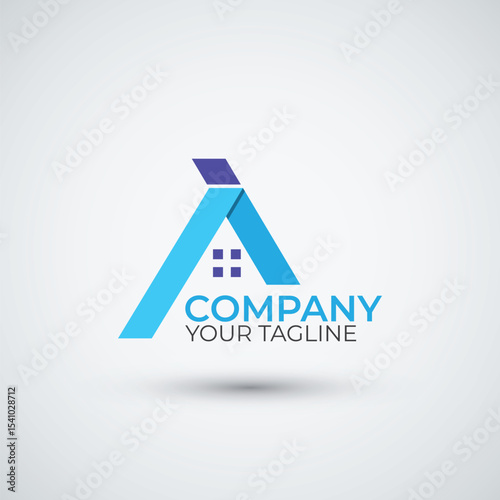 House Roof Logo Simple Minimal Vector Logo Design