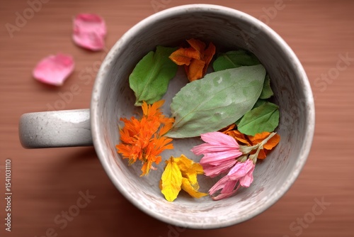 Dried Flower Arrangement in a White Mug