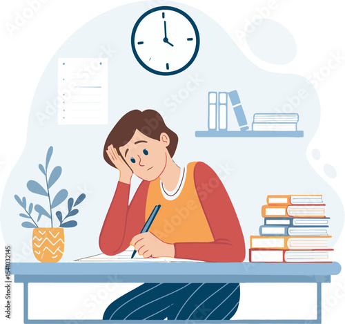 Exam time scene
