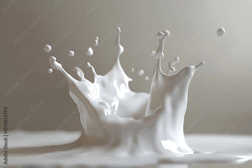 Fototapeta premium splashing milk isolated on white background. dairy product and food ingredient