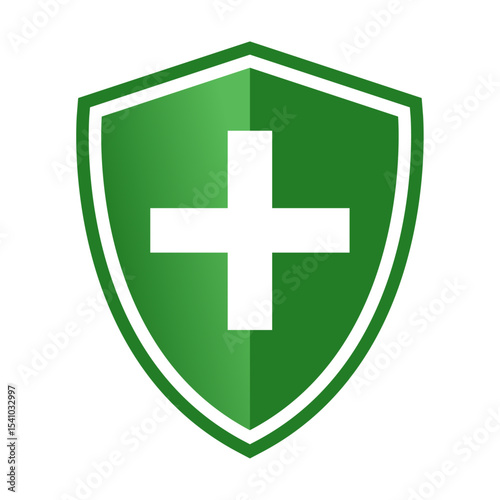 green round medical cross plus and minus symbols for health emergency web illustrations