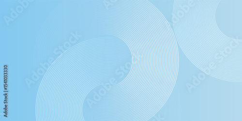 Abstract minimalist banner background, pastel colorful, blue and white gradations. Circle effect Vector ilustration