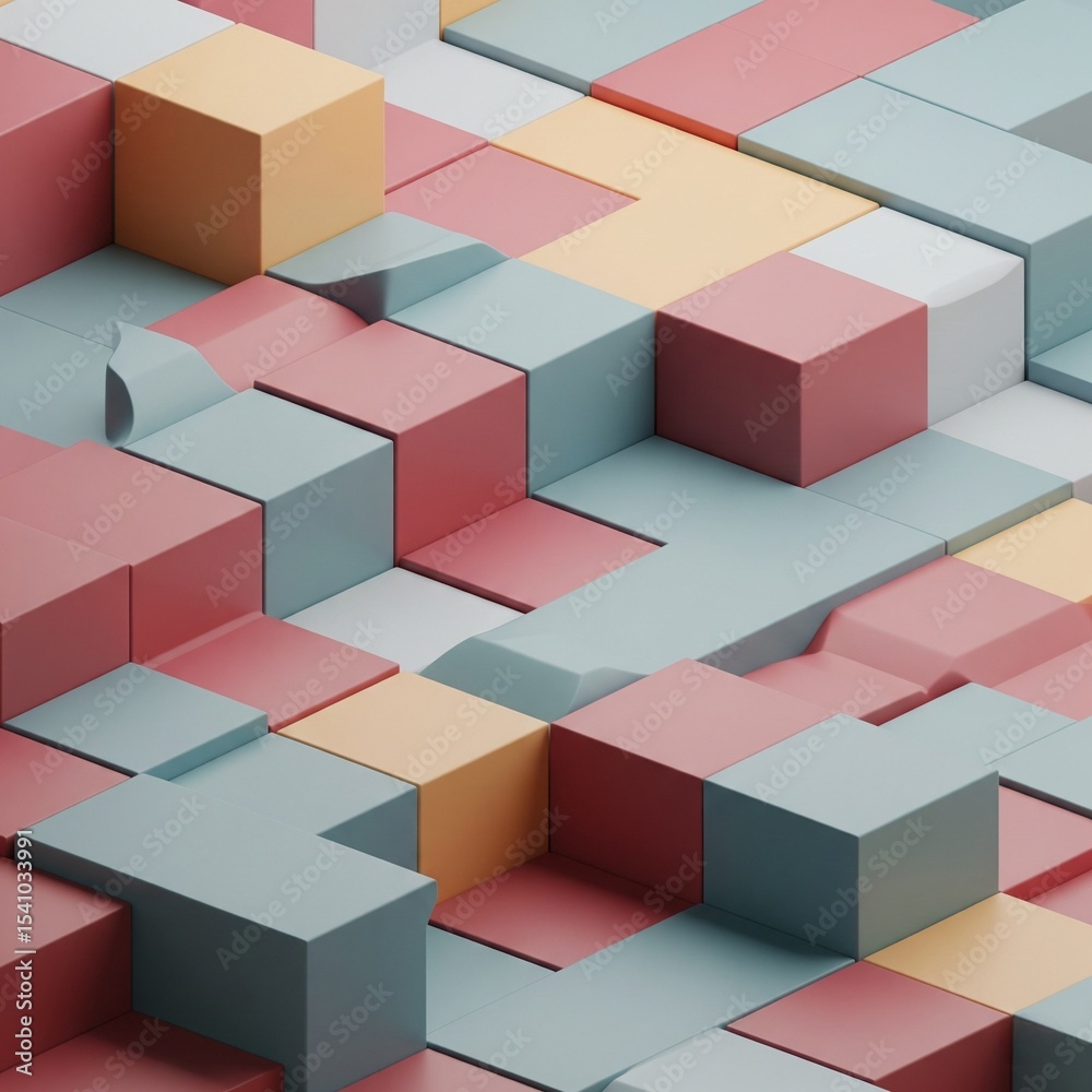 Fototapeta premium 3D Geometric pattern