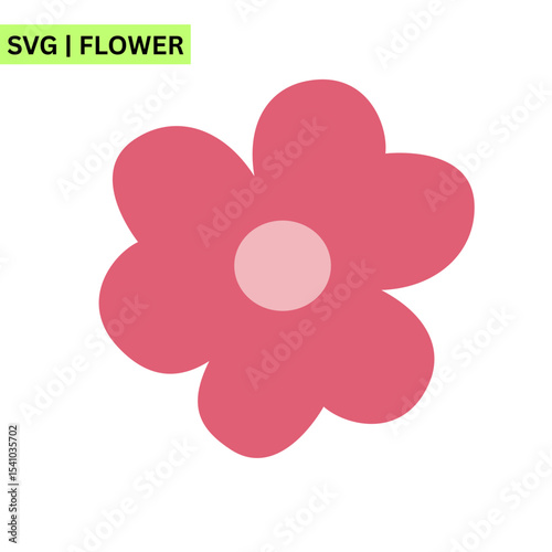 A whimsical flower logo template illustrating a playful flower with pastel colors, emphasizing joy and beauty in a dynamic and artistic design.