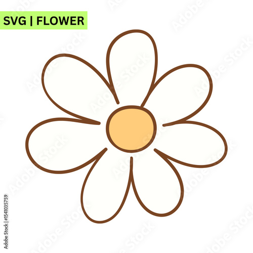 A vibrant flower vector logo featuring a cute flower with colorful petals and a happy face, symbolizing joy and creativity in an eye-catching design.