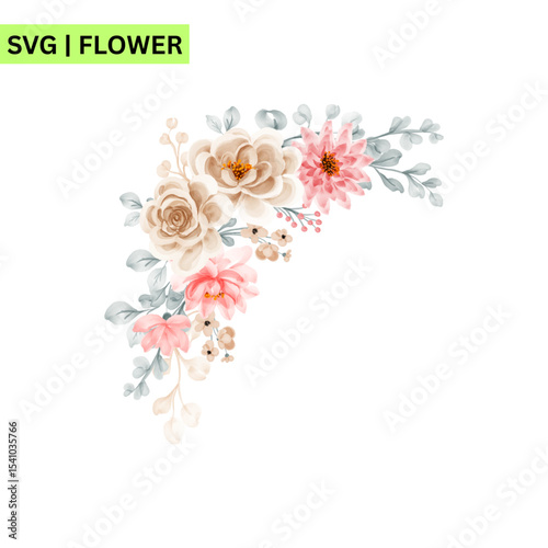 A whimsical flower logo template illustrating a playful flower with pastel colors, emphasizing joy and beauty in a dynamic and artistic design.