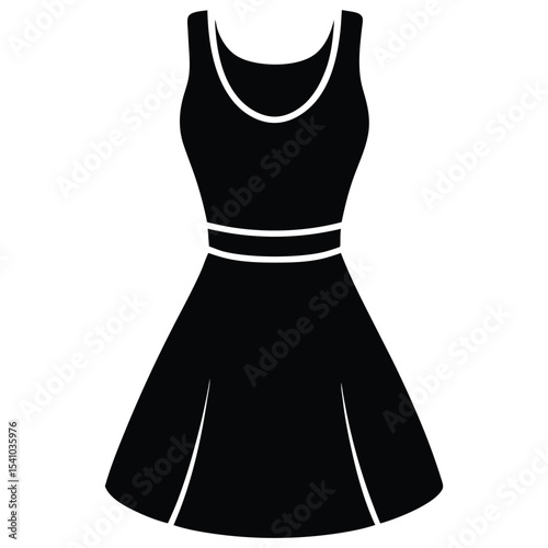 Sleeveless dress icon symbolizing women's casual clothing and summer fashion 
