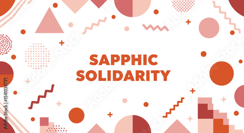 Sapphic Solidarity: Vibrant Abstract Design for LGBTQ+ Community and Events