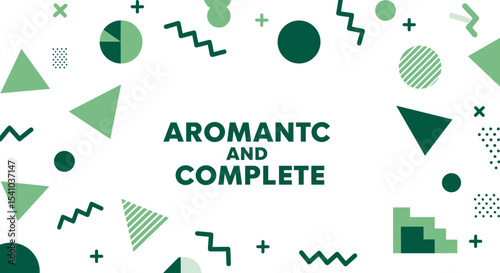Abstract Green Geometric Shapes and Text for Modern Design Projects