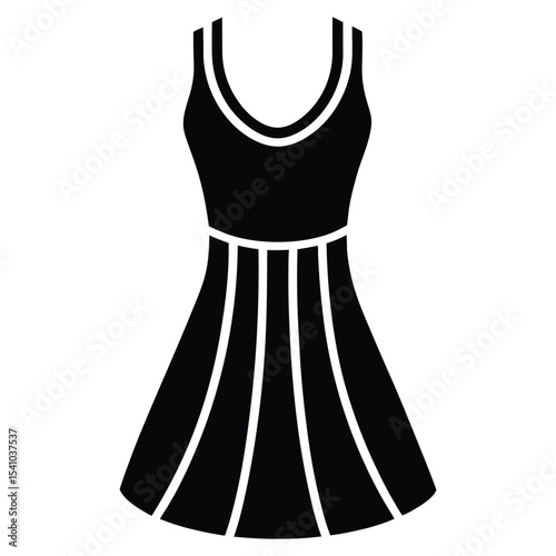 Sleeveless dress icon symbolizing women's casual clothing and summer fashion 