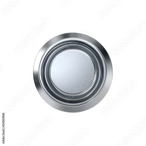 Shiny metallic circular button design element