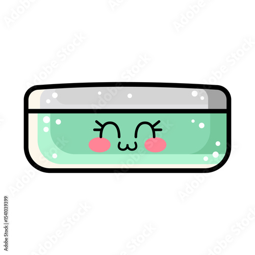 Happy kawaii style cream or bottle, body cream