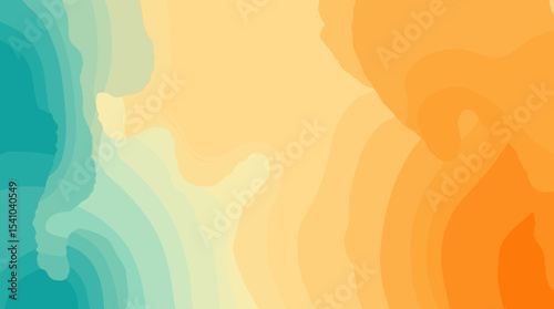 Abstract gradient background with soft waves in warm colors  