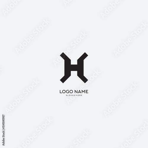 MODERN AND SIMPLE H LOGO DESIGN TEMPLATE ELEMENTS