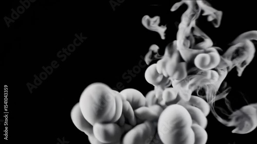 Smoke on black background in super slow motion
