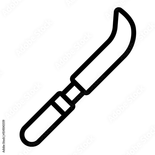 blade tool outline icon for cutting plants and harvesting