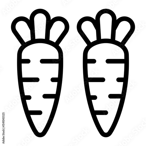 vegetable outline icon for food gardening and harvest