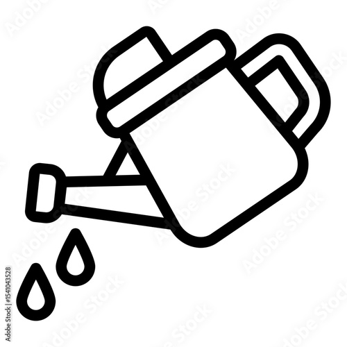water can outline icon for plant care and irrigation