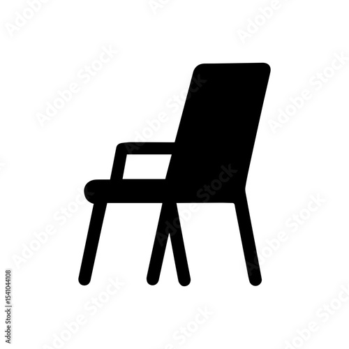 Deck chair icon with transparent background symbolizing outdoor relaxation and leisure seating
