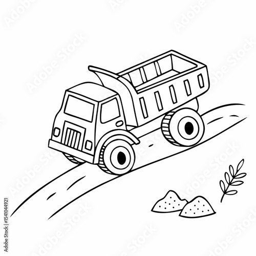 truck art vector icon for transportation apps and websites