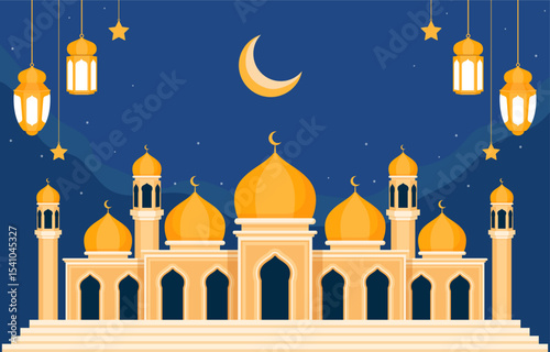Mosque Islamic Vector Illustration Design Template