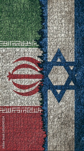 Flag printed puzzles, Iran, Israel, Bonding, Flag, Agreement