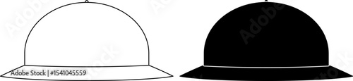outline silhouette Brodie helmet icon set