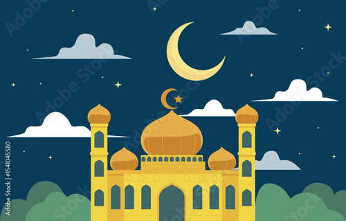 Mosque Islamic Vector Illustration Design Template