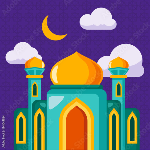 Mosque Islamic Vector Illustration Design Template