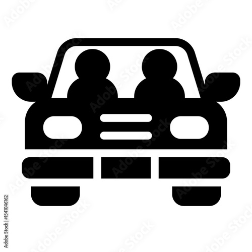 group travel glyph icon for community permaculture ride