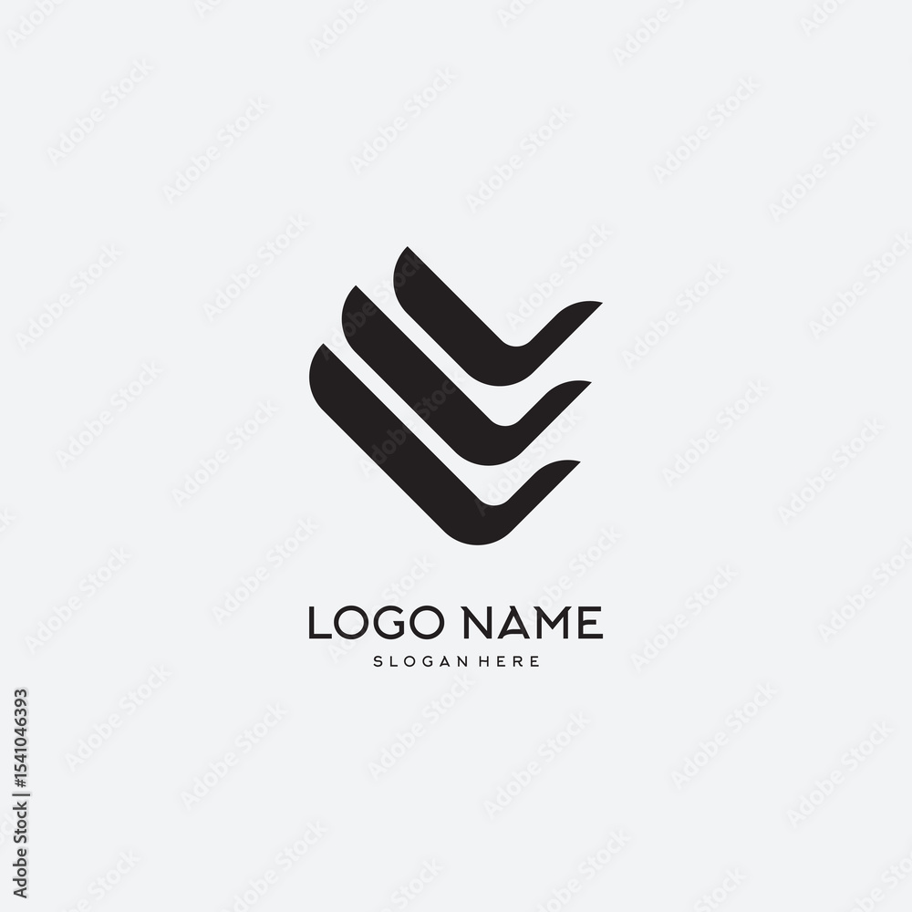 Obraz premium MODERN AND SIMPLE V LOGO DESIGN TEMPLATE ELEMENTS