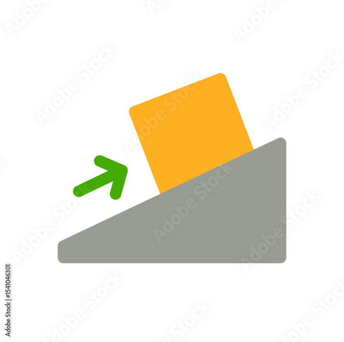 classical mechanics simple flat icon illustration