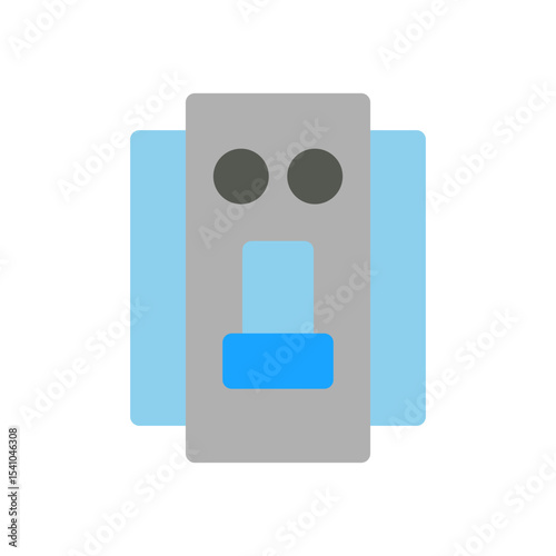 circuit breaker simple flat icon illustration