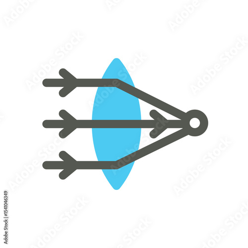 lens simple flat icon illustration